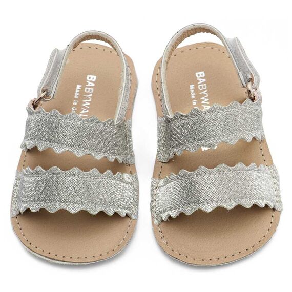 Babywalker Πέδιλο με Κουλεδάκι  MI1659 Ασημί - Βαπτιστικό Παπούτσι για Κορίτσι στο Oneirokosmos