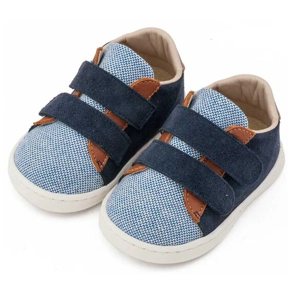 Babywalker Sneakers Διπλή Μπαρέτα Χρατς PRI2104  Μπλε Ταμπά - Βαπτιστικό Παπούτσι για Αγόρι στο Oneirokosmos