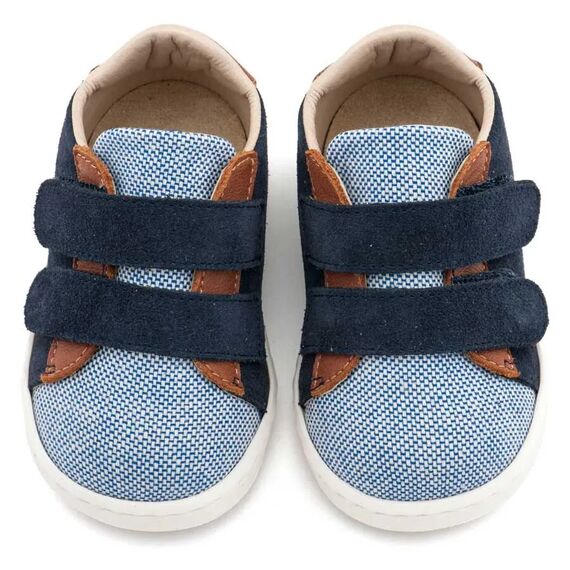 Babywalker Sneakers Διπλή Μπαρέτα Χρατς PRI2104  Μπλε Ταμπά - Βαπτιστικό Παπούτσι για Αγόρι στο Oneirokosmos