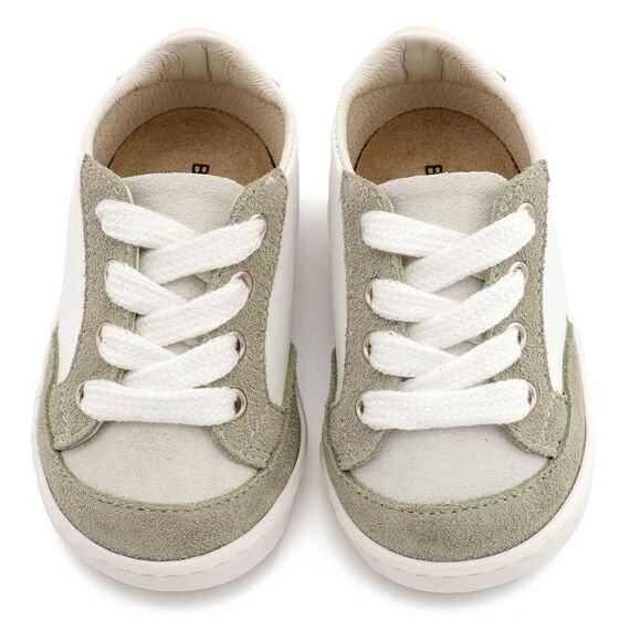 Babywalker Δερμάτινο Δετό Sneakers PRΙ2120 Λευκό Μέντα - Βαπτιστικό Παπούτσι για Αγόρι στο Oneirokosmos