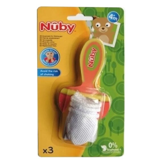 Nuby Ανταλλακτικό Δύχτι για Τροφές  5362 4m+ 3τεμ - Σετ Φαγητού, Μπολάκια, Πιατάκια Φαγητού στο Oneirokosmos
