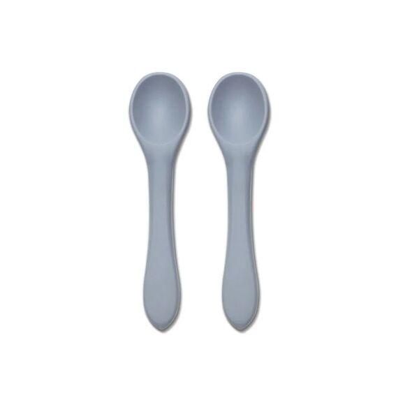 Lorelli Σετ Κουτάλια Σιλικόνης 2Τμχ. Grey 10230690003 - Κουταλάκια, Πηρουνάκια στο Oneirokosmos