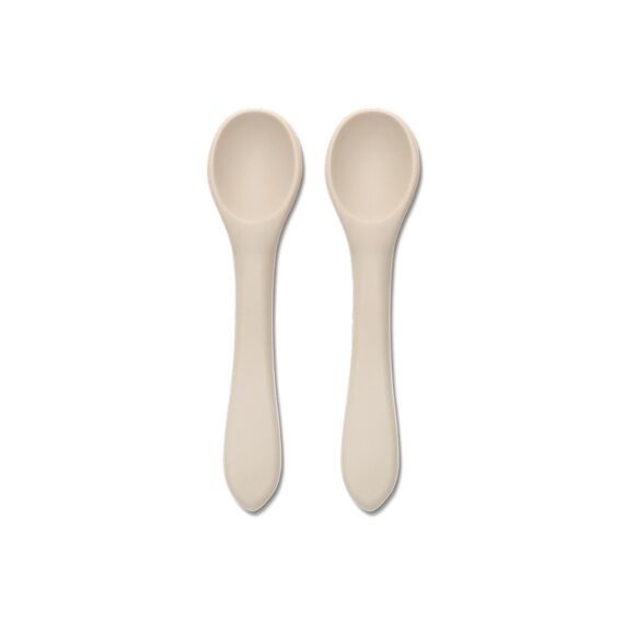 Lorelli Σετ Κουτάλια Σιλικόνης 2τμχ. Beige 10230690005 - Κουταλάκια, Πηρουνάκια στο Oneirokosmos