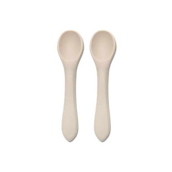 Lorelli Σετ Κουτάλια Σιλικόνης 2τμχ. Beige 10230690005 - Κουταλάκια, Πηρουνάκια στο Oneirokosmos
