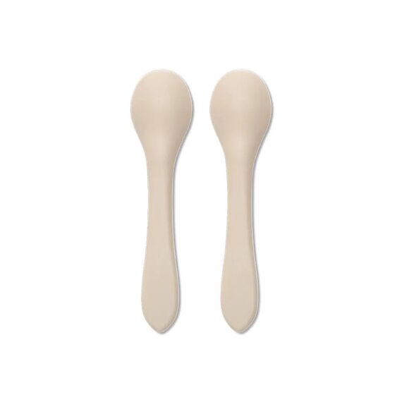 Lorelli Σετ Κουτάλια Σιλικόνης 2τμχ. Beige 10230690005 - Κουταλάκια, Πηρουνάκια στο Oneirokosmos