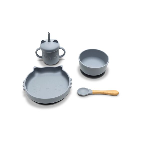 Lorelli Σετ Φαγητού Σιλικόνης 4τμχ. Grey 10230700003 - Σετ Φαγητού, Μπολάκια, Πιατάκια Φαγητού στο Oneirokosmos