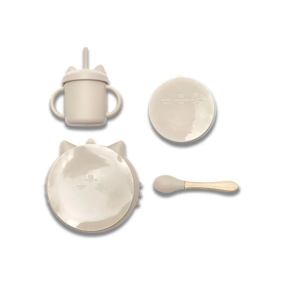 Lorelli Σετ Φαγητού Σιλικόνης 4τμχ. Beige 10230700005 - Σετ Φαγητού, Μπολάκια, Πιατάκια Φαγητού στο Oneirokosmos