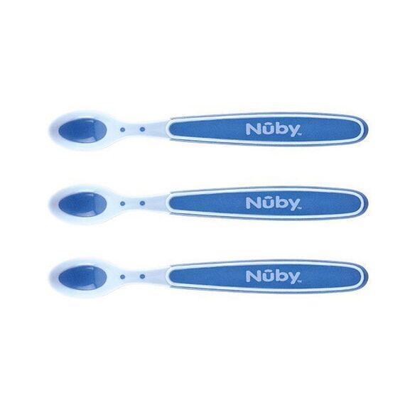 Nuby Κουτάλια με Ένδειξη θερμότητας 3m+ 3τεμ - Κουταλάκια, Πηρουνάκια στο Oneirokosmos