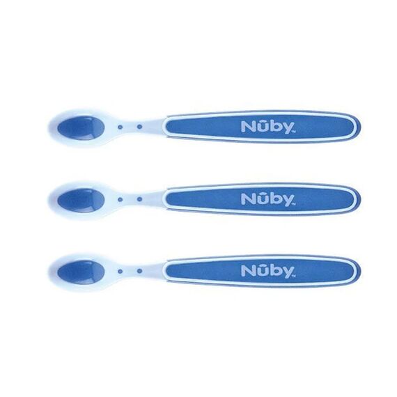 Nuby Κουτάλια με Ένδειξη θερμότητας 3m+ 3τεμ - Κουταλάκια, Πηρουνάκια στο Oneirokosmos