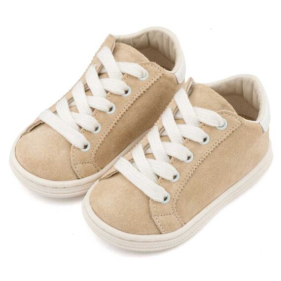 Babywalker Δετά Σνίκερς BS3092 Μπεζ - Βαπτιστικό Παπούτσι για Αγόρι στο Oneirokosmos