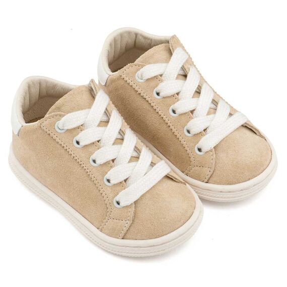Babywalker Δετά Σνίκερς BS3092 Μπεζ - Βαπτιστικό Παπούτσι για Αγόρι στο Oneirokosmos