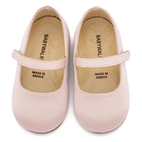 Babywalker Γοβάκι Μονή Μπαρέτα BS3603 Ροζ Αντικέ - Βαπτιστικό Παπούτσι για Κορίτσι στο Oneirokosmos