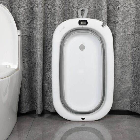 X-Treme Baby Πτυσσόμενο Μπάνιο με Θερμόμετρο Grey XT318 - Μπάνιο-delete στο Oneirokosmos