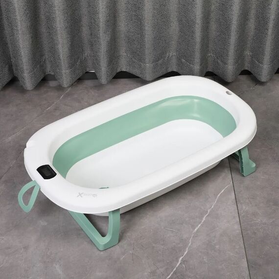 X-Treme Baby Πτυσσόμενο Μπάνιο με Θερμόμετρο Green XT319 - Μπανάκια στο Oneirokosmos
