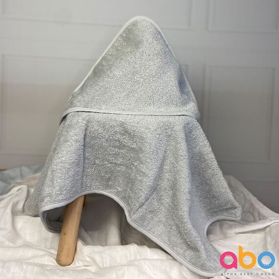 ABO Κάπα Μπουρνούζι με Κουκούλα 75Χ75 Γκρι - Πετσέτες-Μπουρνούζια στο Oneirokosmos