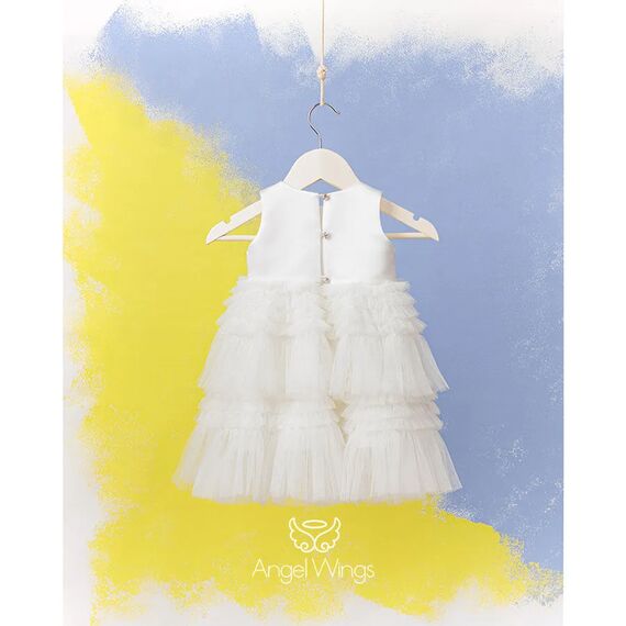Angel Wings Βαπτιστικό Ρούχο για Κορίτσι Valentina Σχέδιο 277/2 Ivory - Ρούχα Βάπτισης για Κορίτσι στο Oneirokosmos
