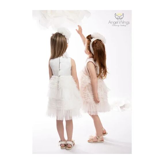 Angel Wings Βαπτιστικό Ρούχο για Κορίτσι Valentina Σχέδιο 277/2 Ivory - Ρούχα Βάπτισης για Κορίτσι στο Oneirokosmos