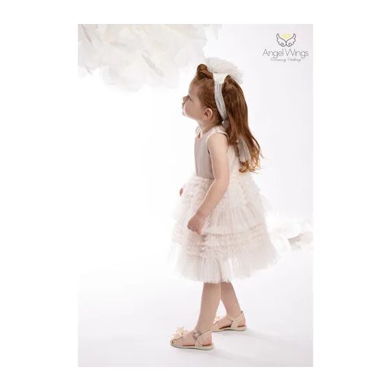 Angel Wings Βαπτιστικό Ρούχο για Κορίτσι Valentina Σχέδιο 277/2 Ivory - Ρούχα Βάπτισης για Κορίτσι στο Oneirokosmos