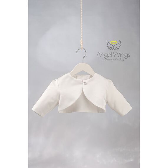 Angel Wings Βαπτιστικό Ρούχο για Κορίτσι Bolero Casmir Bo plom Σχέδιο 281/2  Off White - Ρούχα Βάπτισης για Κορίτσι στο Oneirokosmos