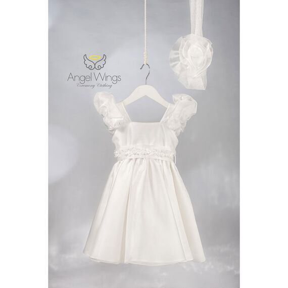 Angel Wings Βαπτιστικό Ρούχο για Κορίτσι Brigitte Σχέδιο 300/02  Off White - Ρούχα Βάπτισης για Κορίτσι στο Oneirokosmos