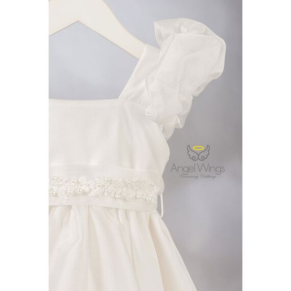 Angel Wings Βαπτιστικό Ρούχο για Κορίτσι Brigitte Σχέδιο 300/02  Off White - Ρούχα Βάπτισης για Κορίτσι στο Oneirokosmos