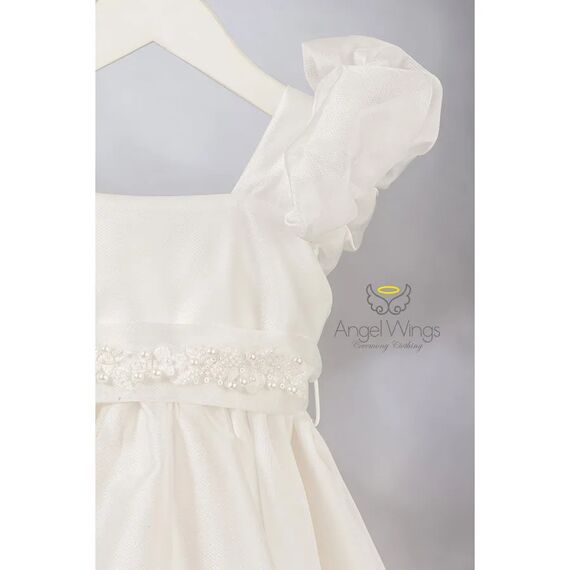 Angel Wings Βαπτιστικό Ρούχο για Κορίτσι Brigitte Σχέδιο 300/02  Off White - Ρούχα Βάπτισης για Κορίτσι στο Oneirokosmos