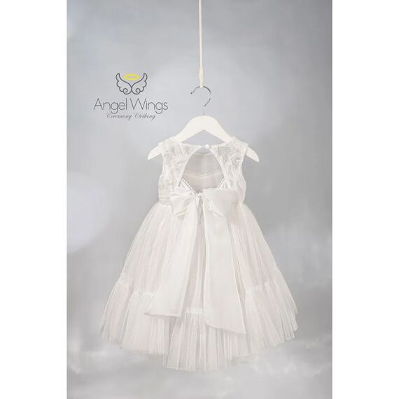 Angel Wings Βαπτιστικό Ρούχο για Κορίτσι Carmen Σχέδιο 303 Off White - Ρούχα Βάπτισης για Κορίτσι στο Oneirokosmos