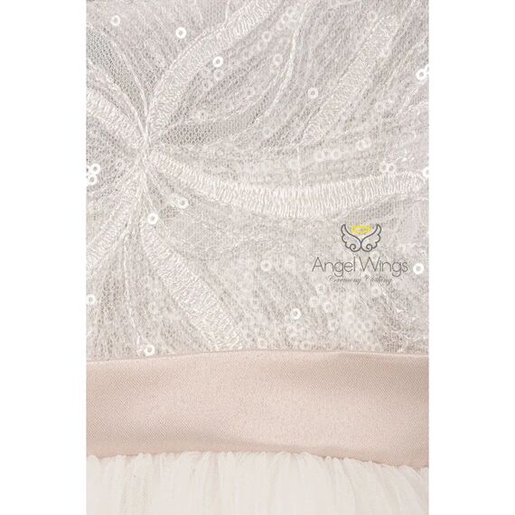 Angel Wings Βαπτιστικό Ρούχο για Κορίτσι Pavlina Σχέδιο 306 Off White - Ρούχα Βάπτισης για Κορίτσι στο Oneirokosmos