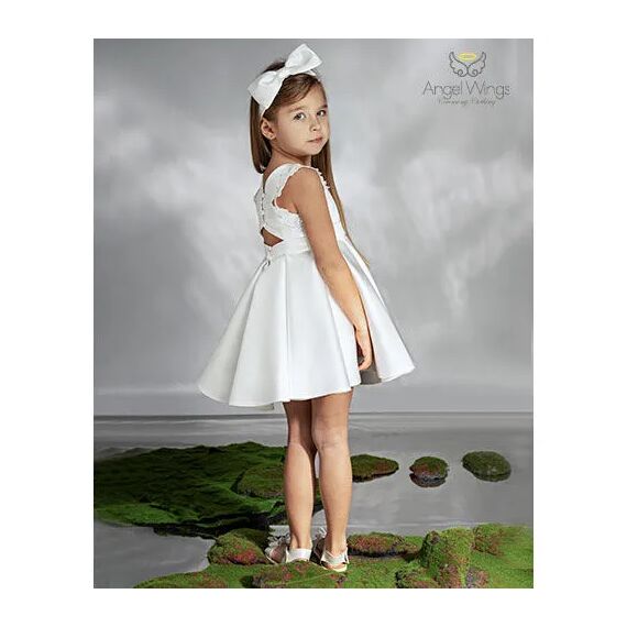 Angel Wings Βαπτιστικό Ρούχο για Κορίτσι Loucia Σχέδιο 307 Off White - Ρούχα Βάπτισης για Κορίτσι στο Oneirokosmos