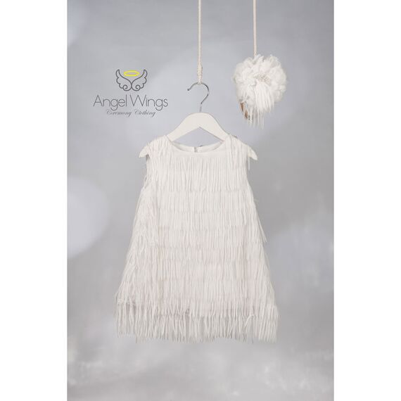 Angel Wings Βαπτιστικό Ρούχο για Κορίτσι Sandra Σχέδιο 310 Off White - Ρούχα Βάπτισης για Κορίτσι στο Oneirokosmos