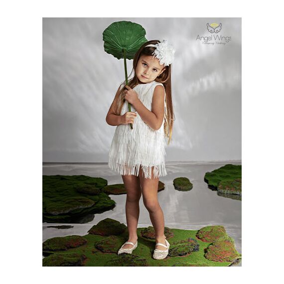 Angel Wings Βαπτιστικό Ρούχο για Κορίτσι Sandra Σχέδιο 310 Off White - Ρούχα Βάπτισης για Κορίτσι στο Oneirokosmos