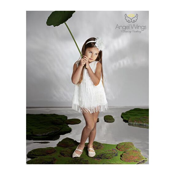 Angel Wings Βαπτιστικό Ρούχο για Κορίτσι Sandra Σχέδιο 310 Off White - Ρούχα Βάπτισης για Κορίτσι στο Oneirokosmos