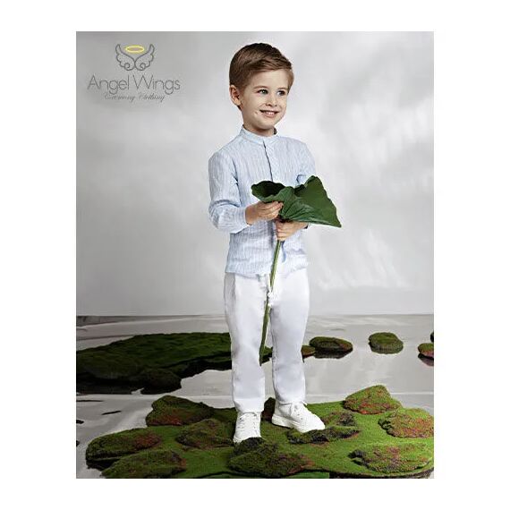 Angel Wings Βαπτιστικό Ρούχο για Αγόρι  Antonio Σχέδιο 313 - Ρούχα Βάπτισης για Αγόρι στο Oneirokosmos
