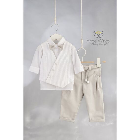 Angel Wings Βαπτιστικό Ρούχο για Αγόρι  Armando Σχέδιο 320 - Ρούχα Βάπτισης για Αγόρι στο Oneirokosmos