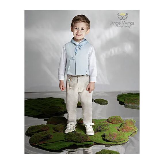 Angel Wings Βαπτιστικό Ρούχο για Αγόρι  Bruno Σχέδιο 321 - Ρούχα Βάπτισης για Αγόρι στο Oneirokosmos