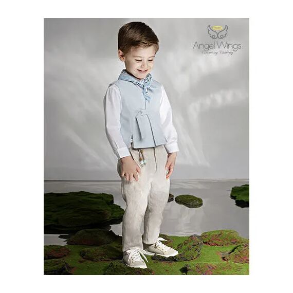 Angel Wings Βαπτιστικό Ρούχο για Αγόρι  Bruno Σχέδιο 321 - Ρούχα Βάπτισης για Αγόρι στο Oneirokosmos
