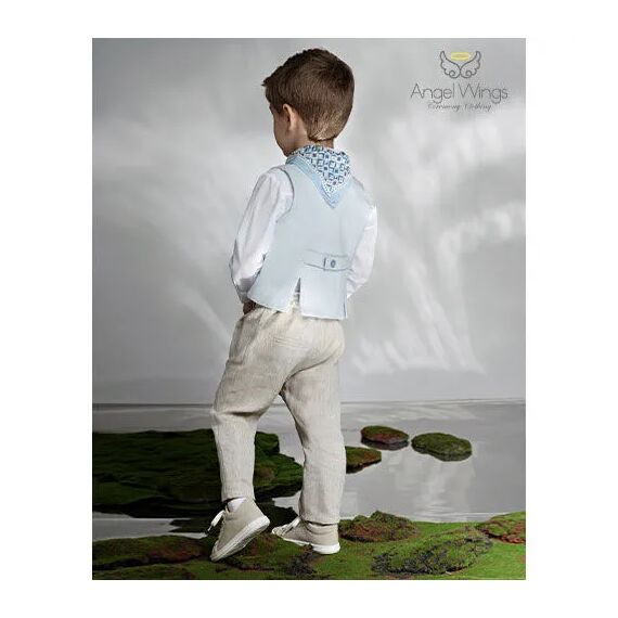 Angel Wings Βαπτιστικό Ρούχο για Αγόρι  Bruno Σχέδιο 321 - Ρούχα Βάπτισης για Αγόρι στο Oneirokosmos