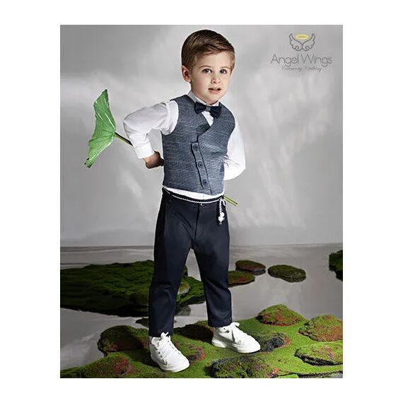 Angel Wings Βαπτιστικό Ρούχο για Αγόρι  Christian Σχέδιο 324 - Ρούχα Βάπτισης για Αγόρι στο Oneirokosmos