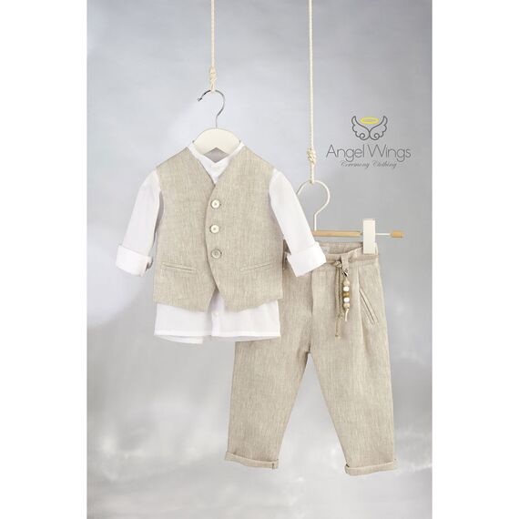 Angel Wings Βαπτιστικό Ρούχο για Αγόρι  Danilo Σχέδιο 325 - Ρούχα Βάπτισης για Αγόρι στο Oneirokosmos