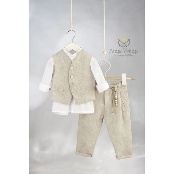 Angel Wings Βαπτιστικό Ρούχο για Αγόρι  Danilo Σχέδιο 325 - Ρούχα Βάπτισης για Αγόρι στο Oneirokosmos