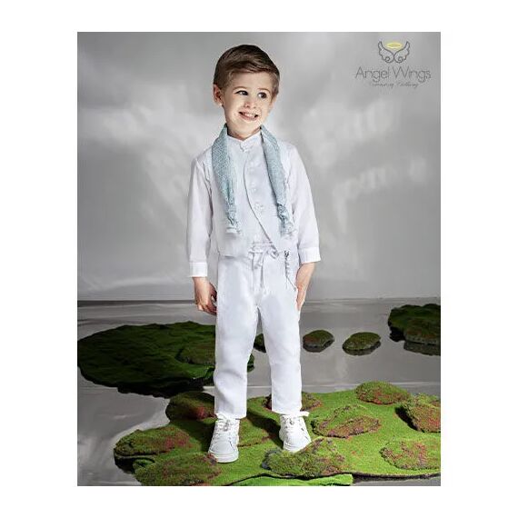 Angel Wings Βαπτιστικό Ρούχο για Αγόρι  William Σχέδιο 326 - Ρούχα Βάπτισης για Αγόρι στο Oneirokosmos