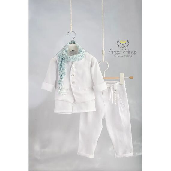 Angel Wings Βαπτιστικό Ρούχο για Αγόρι  William Σχέδιο 326 - Ρούχα Βάπτισης για Αγόρι στο Oneirokosmos