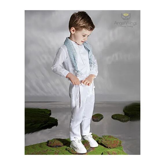 Angel Wings Βαπτιστικό Ρούχο για Αγόρι  William Σχέδιο 326 - Ρούχα Βάπτισης για Αγόρι στο Oneirokosmos