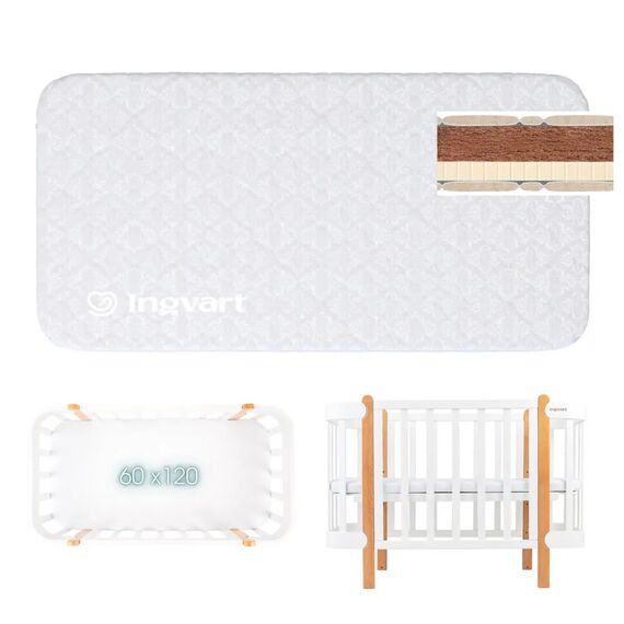 IngVart  Βρεφικό Στρώμα Nika Junior 70% Κοκοφοίνικα & 30% Λάτεξ 60Χ120 cm - Βρεφικά Στρώματα στο Oneirokosmos