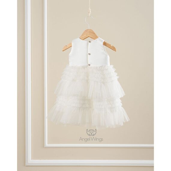 Angel Wings Βαπτιστικό Ρούχο για Κορίτσι Valentina Σχέδιο 277/2 Ivory - Ρούχα Βάπτισης για Κορίτσι στο Oneirokosmos