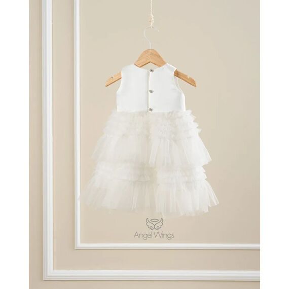 Angel Wings Βαπτιστικό Ρούχο για Κορίτσι Valentina Σχέδιο 277/2 Ivory - Ρούχα Βάπτισης για Κορίτσι στο Oneirokosmos