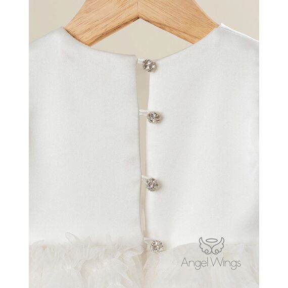 Angel Wings Βαπτιστικό Ρούχο για Κορίτσι Valentina Σχέδιο 277/2 Ivory - Ρούχα Βάπτισης για Κορίτσι στο Oneirokosmos