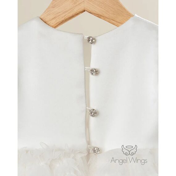 Angel Wings Βαπτιστικό Ρούχο για Κορίτσι Valentina Σχέδιο 277/2 Ivory - Ρούχα Βάπτισης για Κορίτσι στο Oneirokosmos