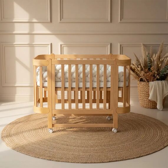IngVart Βρεφική Κούνια Anti-Reflux Nika Φυσικό Ξύλο για Στρώμα 60Χ94cm - Βρεφικά Κρεβάτια Μετατρεπόμενα σε Προεφηβικά στο Oneirokosmos