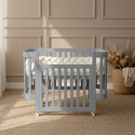 IngVart Βρεφική Κούνια Anti-Reflux Nika Γκρι για Στρώμα 60Χ94cm - Βρεφικά Κρεβάτια Μετατρεπόμενα σε Προεφηβικά στο Oneirokosmos